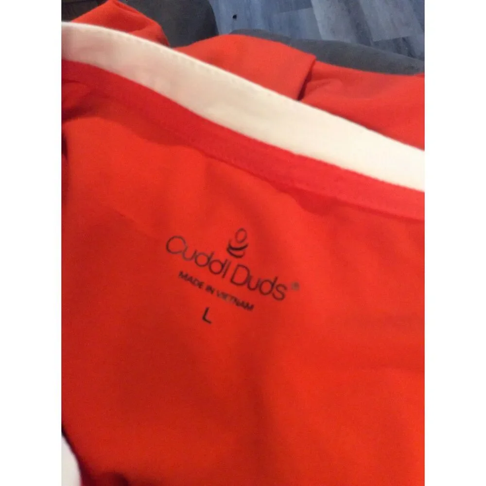 Cuddl Duds Midi Sunsmart Sunwear Bright UPF50+ Dress Large Spicy Orange